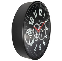 NEXTIME Wandklok Gear zwart ø 36 cm