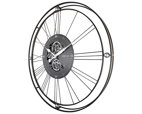 Nextime wandklok met open uurwerk