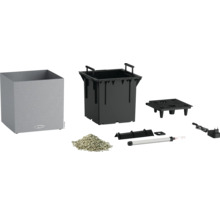 Componenten van een plantenbak met accessoires