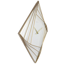 Decoratieve wandklok met metalen frame