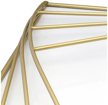Gedetailleerde weergave van een gouden metalen decoratie-element