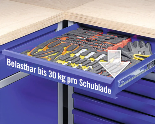 Werkbank lade met gereedschap belastbaar tot 30 kilogram