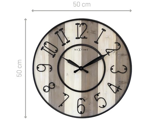 Wandklok met een diameter van 50 centimeter