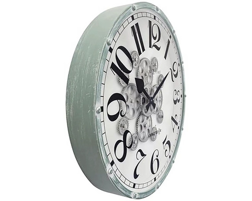 Decoratieve wandklok met tandwielen