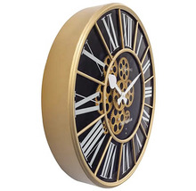 Decoratieve wandklok met Romeinse cijfers en tandradmechanisme