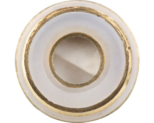 Messing adapter met kunststof afdichting voor sanitair toepassingen