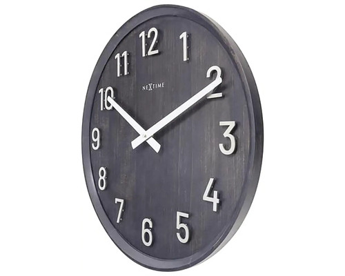 Ronde wandklok met cijfers en Nextime logo