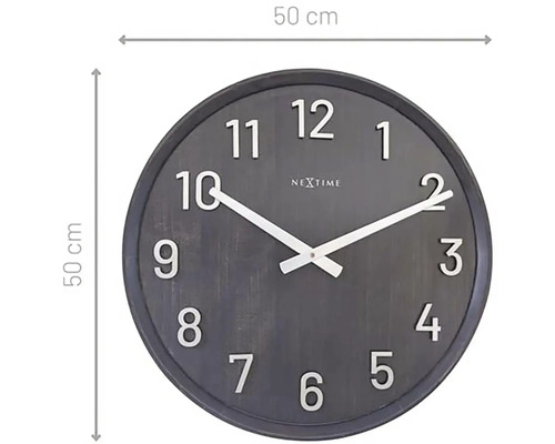 Ronde wandklok met een diameter van 50 cm