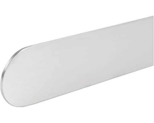 Metalen platte strip met afgerond uiteinde