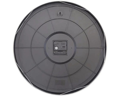 Achterkant van een ronde wandklok