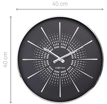 NEXTIME Wandklok zwart/zilver ø 40 cm