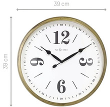 NEXTIME Wandklok Classic wit ø 39 cm