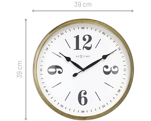 Nextime wandklok, diameter 39 centimeter