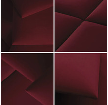 Collage van akoestische panelen met geometrische vormen