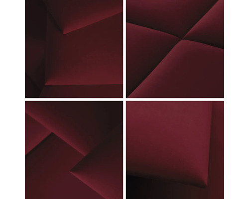 Collage van akoestische panelen met geometrische vormen