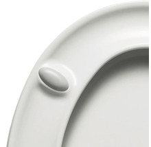 Detailopname van een toiletbril van kunststof