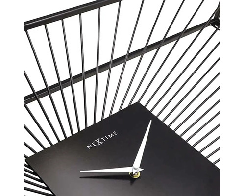 Nextime Logo wandklok met metalen frame