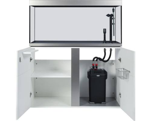 Aquarium met onderkast en extern filter