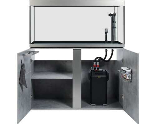 Aquariumcombinatie met onderkast en accessoires voor aquariumonderhoud