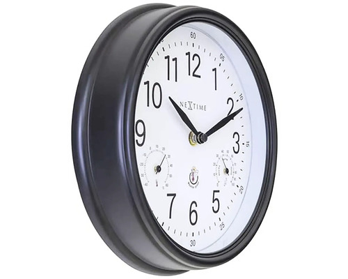 Wandklok met thermometer en hygrometer