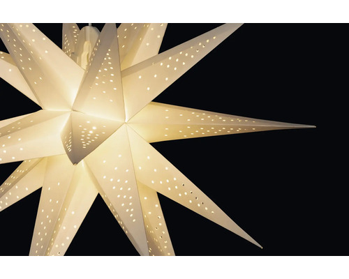 Papieren kerstster met verlichting