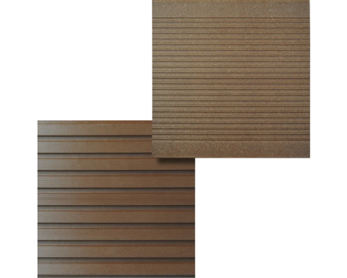 Terrasplanken van composiet materiaal met een geribbeld oppervlak