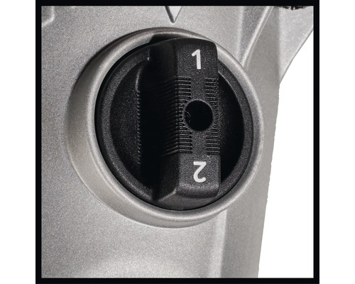 Draaischakelaar voor de snelheidsregeling op een elektrisch gereedschap, posities 1 en 2