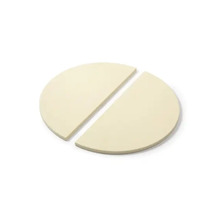 Tweedelige pizzasteen van keramiek, rond