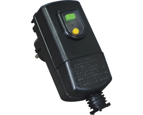 Zwarte buitentransformator met resetknop