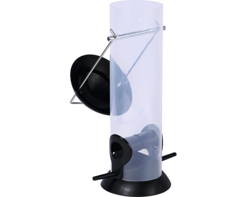 Vogelvoederhuis met zitstokken en transparante houder