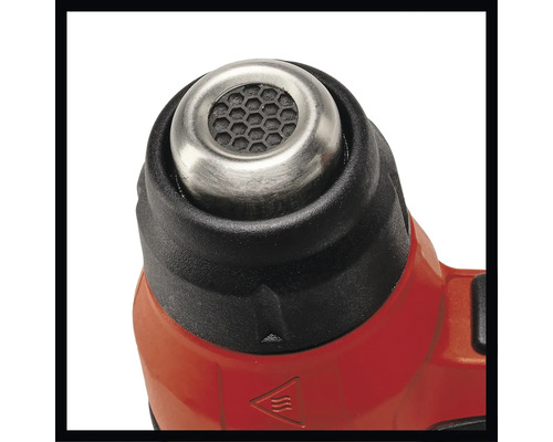 Close-up van een heteluchtpistool met mondstuk