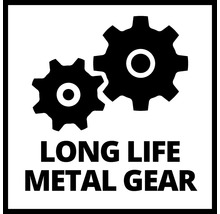 Symbool lange levensduur metalen tandwiel