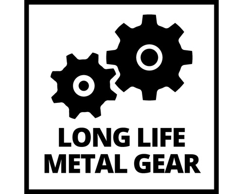 Symbool lange levensduur metalen tandwiel