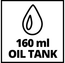 Symbool voor 160 milliliter olietank