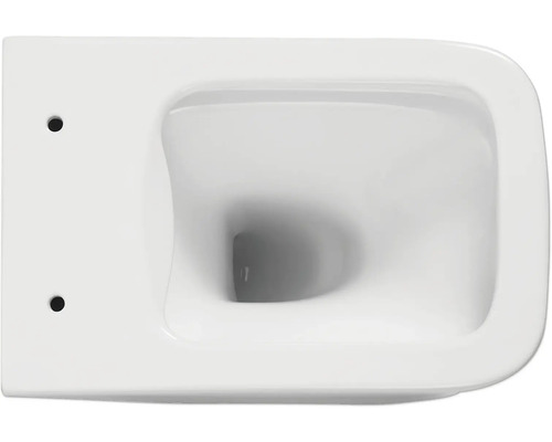Wit hangtoilet bovenaanzicht