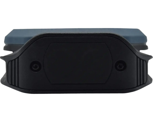 Detailopname van een zwarte apparaatbehuizing