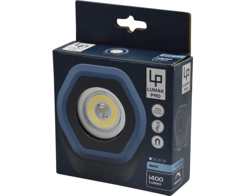 Lumak Pro werklamp in de verpakking