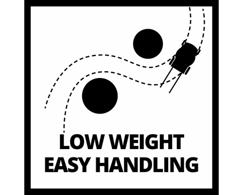 Symbool voor gering gewicht en eenvoudige bediening