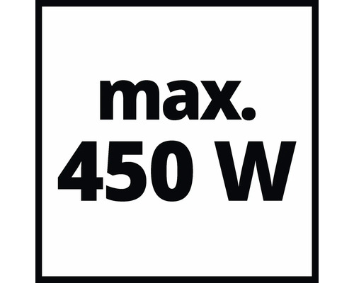 Maximale vermogen 450 watt
