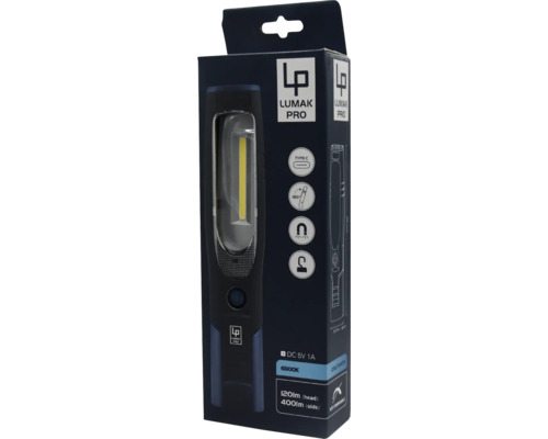 Lumak Pro werklamp in productverpakking