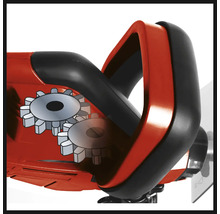 Detailopname van de versnelling van een heggenschaar