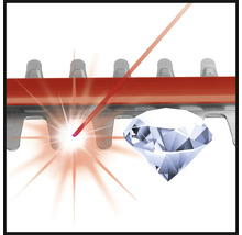Symbool voor lasersnijden en diamantgeslepen