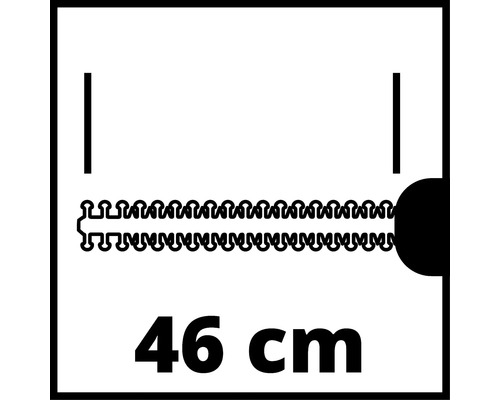 Symbool voor een lengte van 46 cm
