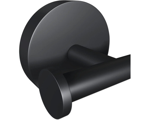 Zwarte handdoekhouder voor wandmontage