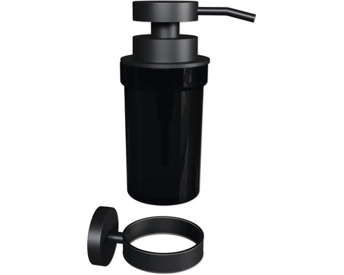 Zwarte zeepdispenser voor wandmontage