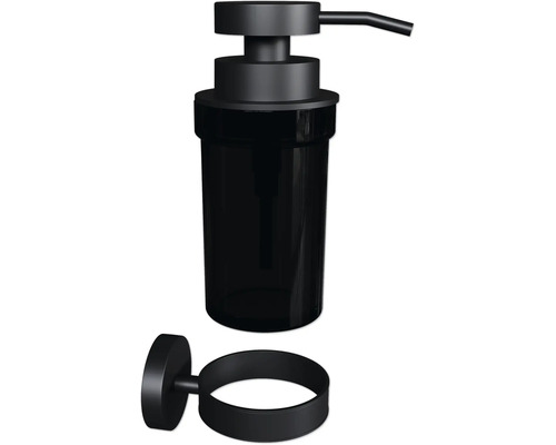 Zwarte zeepdispenser voor wandmontage