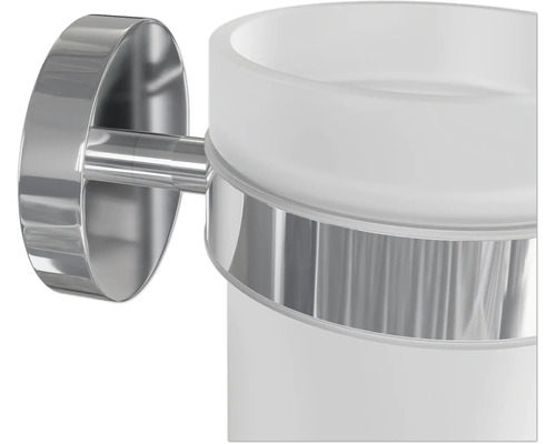 Wandbekerhouder voor tandenborstels van glas en metaal