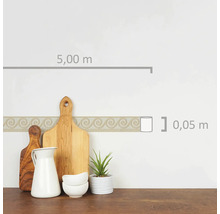 Decoratieve randsticker met Grieks meandermotief, 5,00 meter lang en 0,05 meter breed