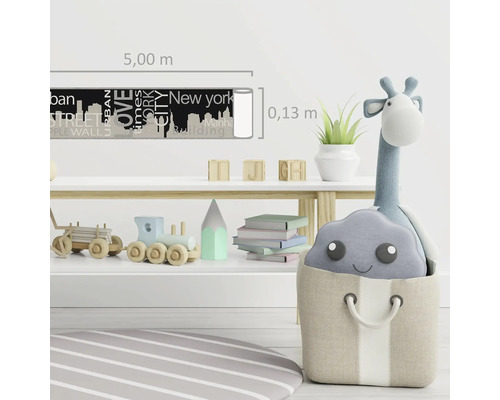 Muursticker met skyline van New York, afmetingen 5,00 m x 0,13 m