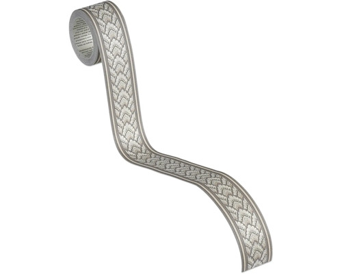 Behangrand met bladerpatroon op rol